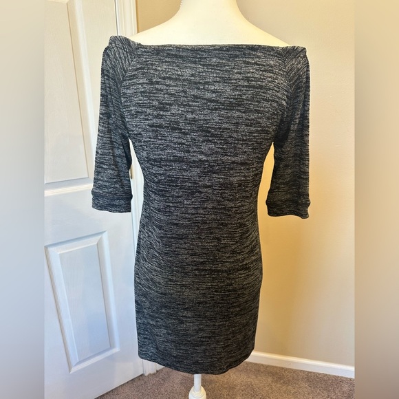 Soma Black Gray Marled Knit Shift Dress Women’s Size XS - Picture 6 of 7
